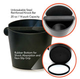 Barista Lab Knock Box, Coffee Grounds Collector and Espresso Puck Bucket for a Clean Countertop
